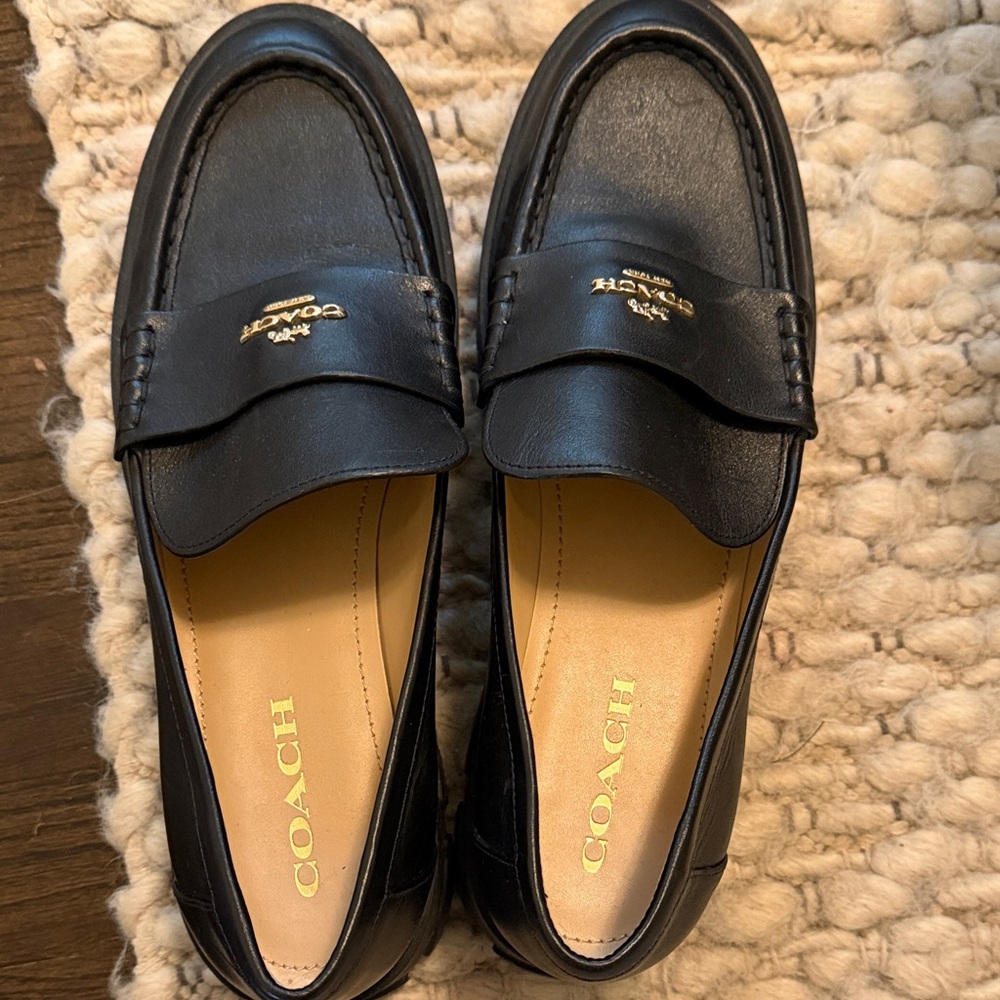 Coach Black Lucy loafers